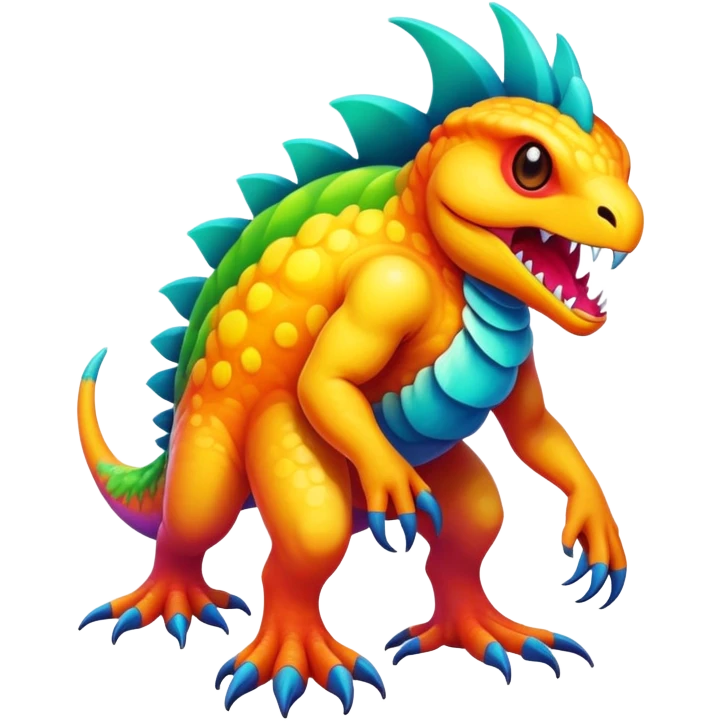 modern colorful Fakémon-creature (full body) emoji