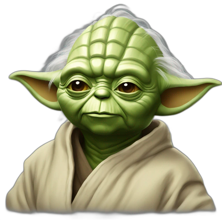 :maître Yoda to smoke : emoji
