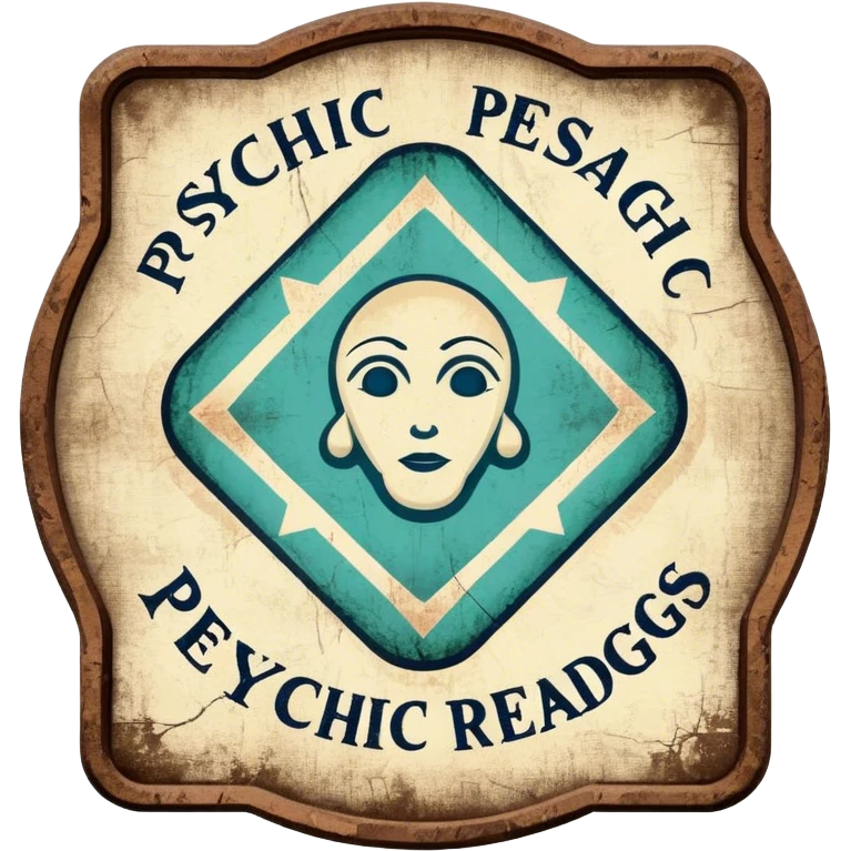 Vintage “psychic readings” sign emoji