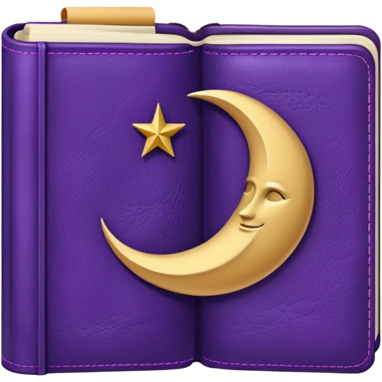 purple diary moon emoji