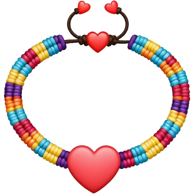 friendship bracelets heart emoji