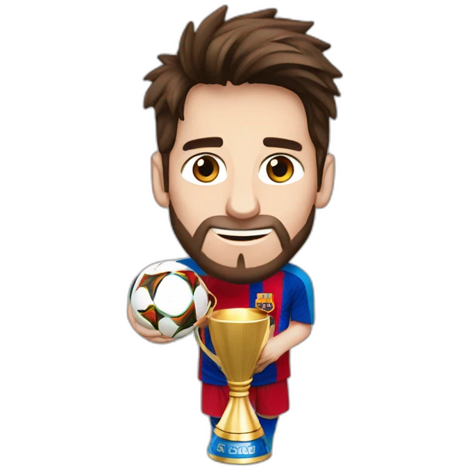 Messi y la copa del mundo emoji