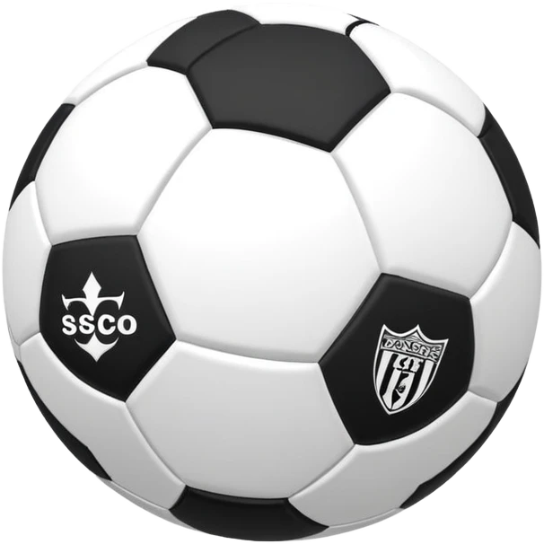 Soccer football with Angers SCO black and white colors emoji