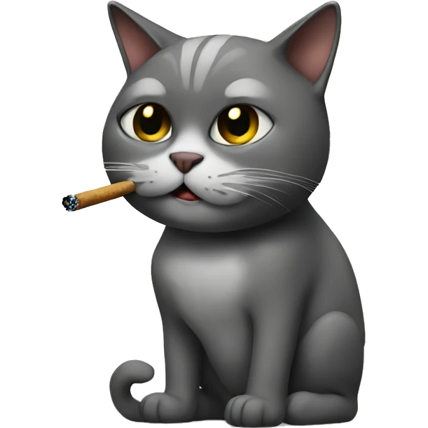 Cat smoking emoji