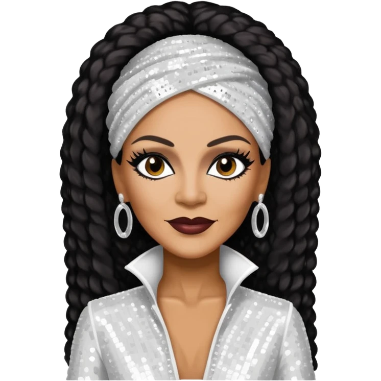 Sheila E with white sequin outfit emoji