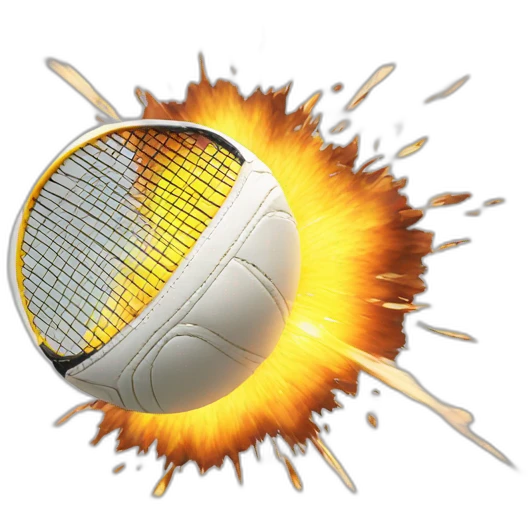 Tenis ball with explosion emoji