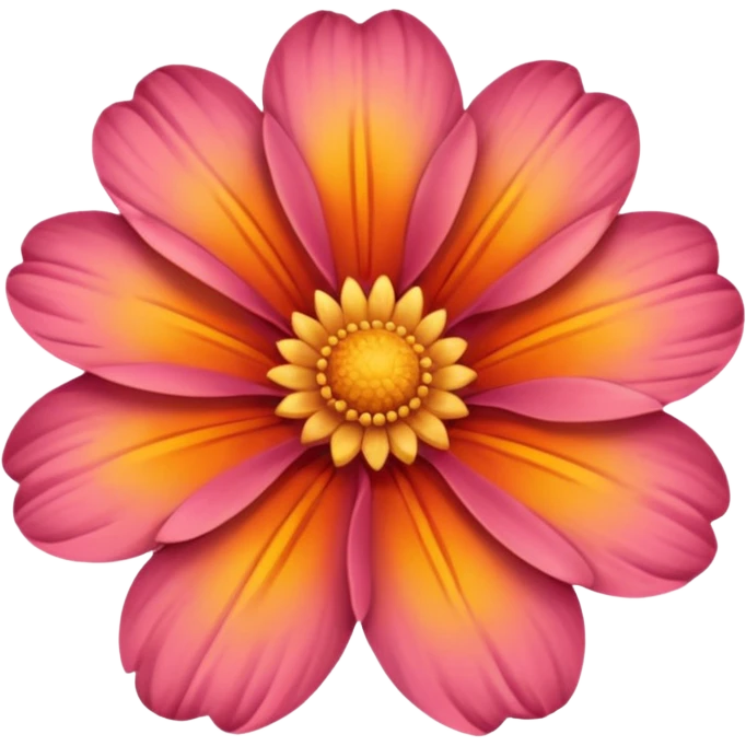 Preppy sunset colored flower emoji
