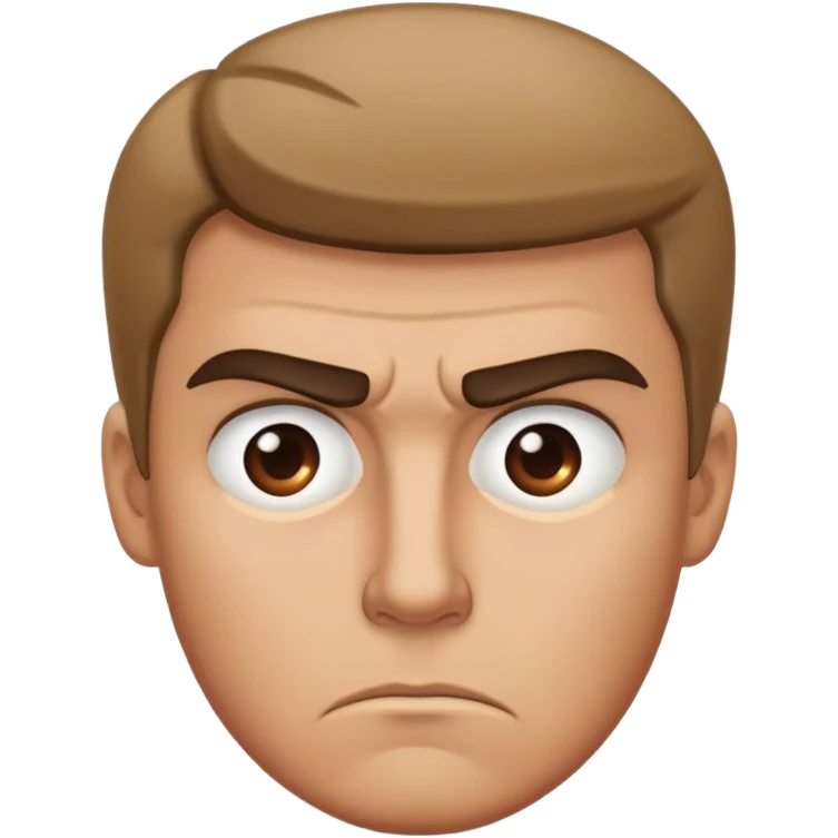 stern serious face with furrowed brow emoji