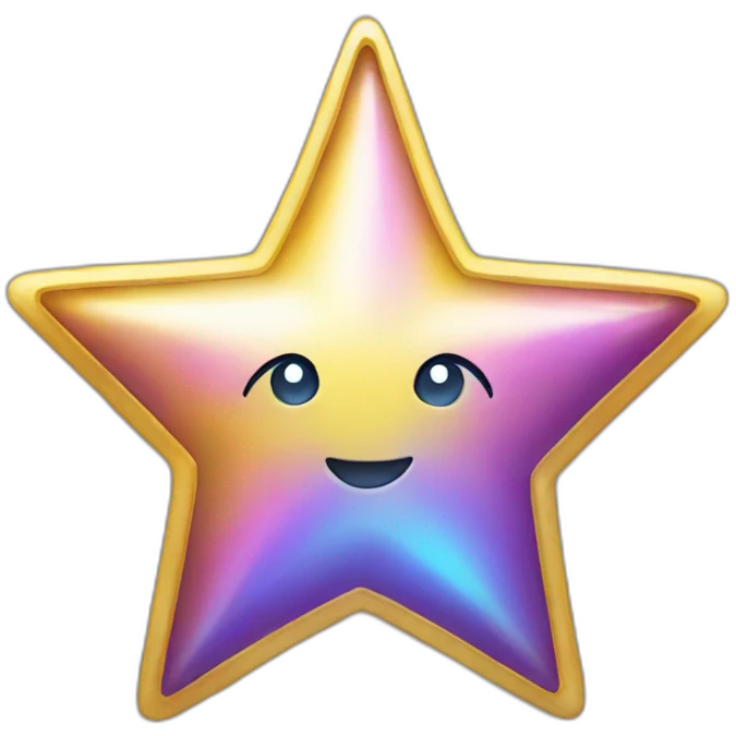 shiny star without a face emoji