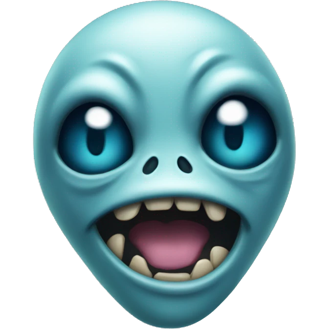 alien cringing emoji