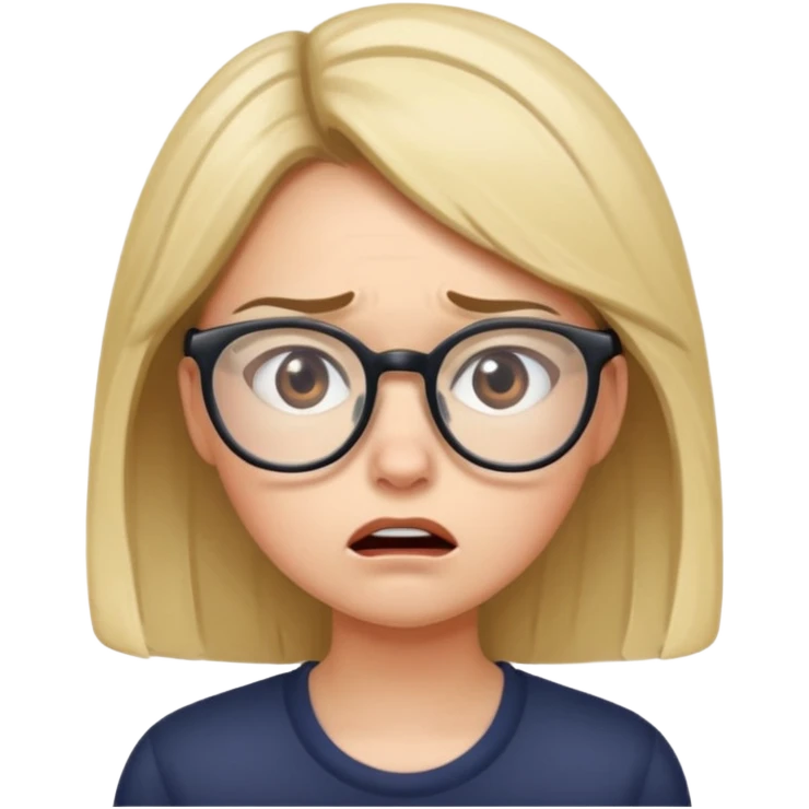 a young lady going crazy not having any work... wearing glasses emoji