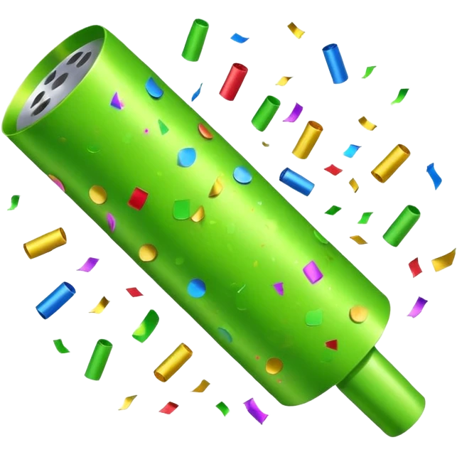 party popper lime green emoji