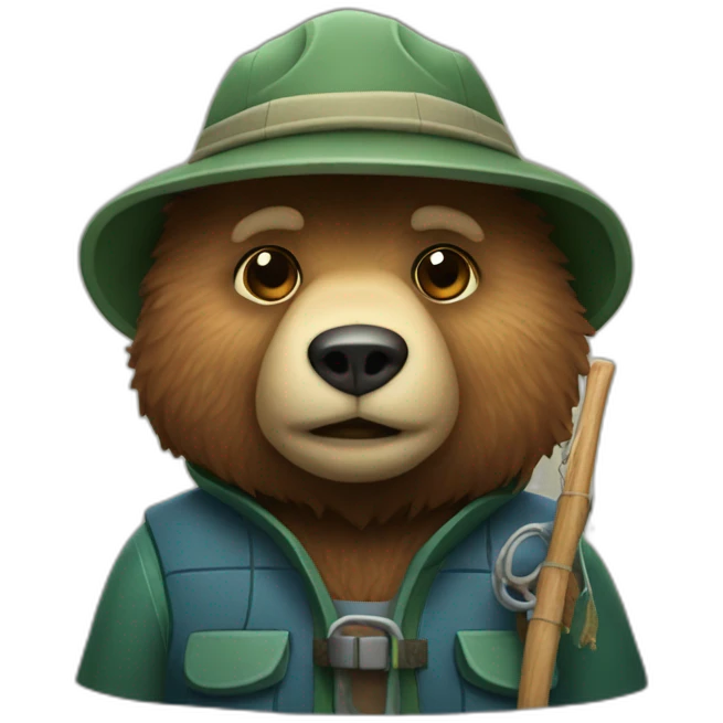 fisherman bear emoji