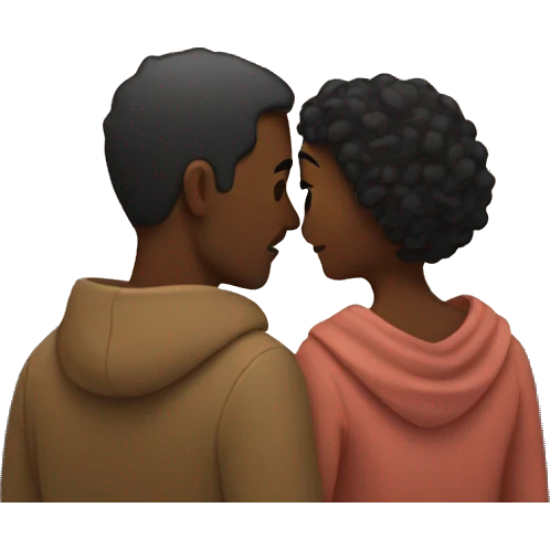 Couple looking at the stars emoji