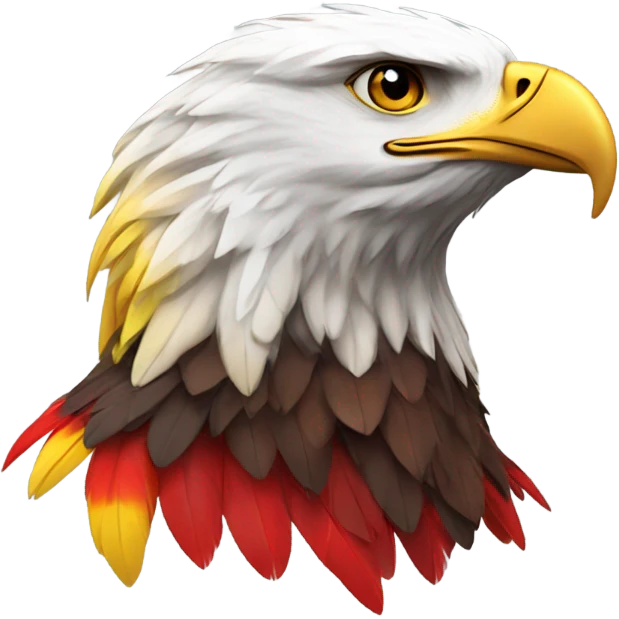 Red and yellow eagle emoji