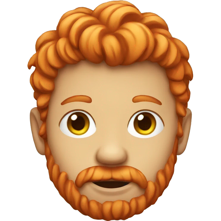 Red faced ginger emoji