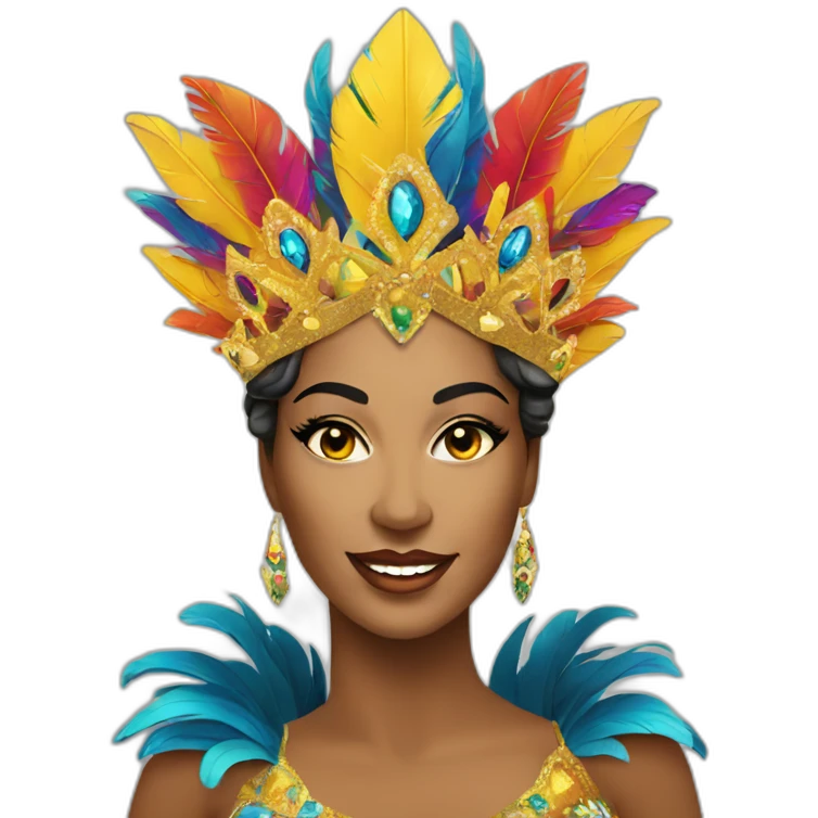 Queen of rio carnival emoji
