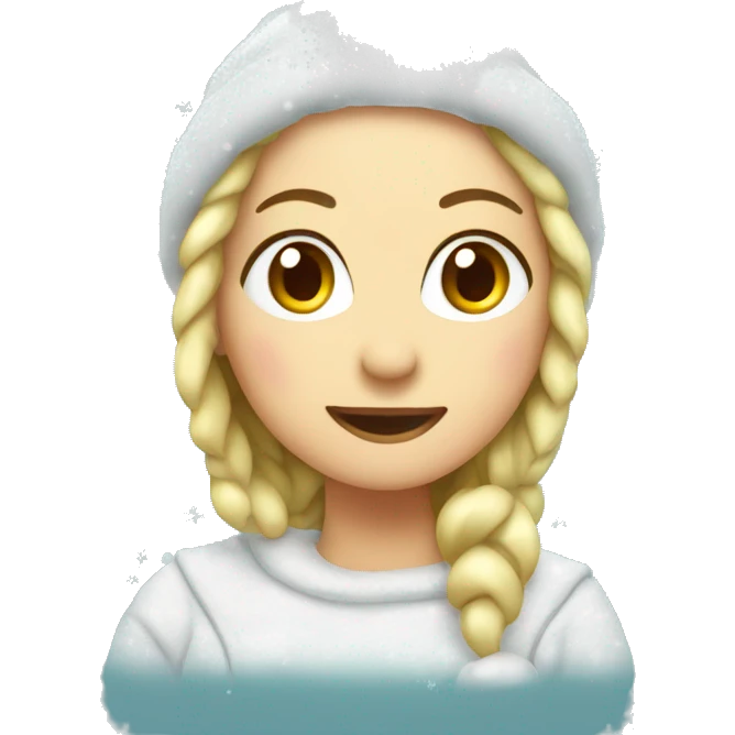 Girlie Christmas tree with snow emoji