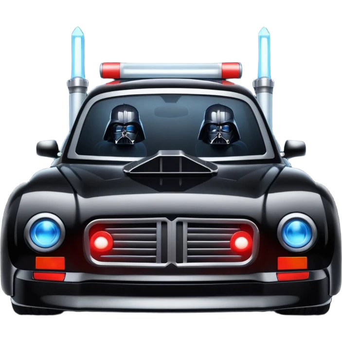Haunted Darth Vader’s ice cube race car with light saber headlights emoji
