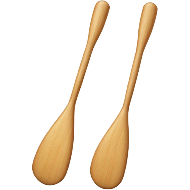 Two overlapping canoe paddles crossed together emoji
