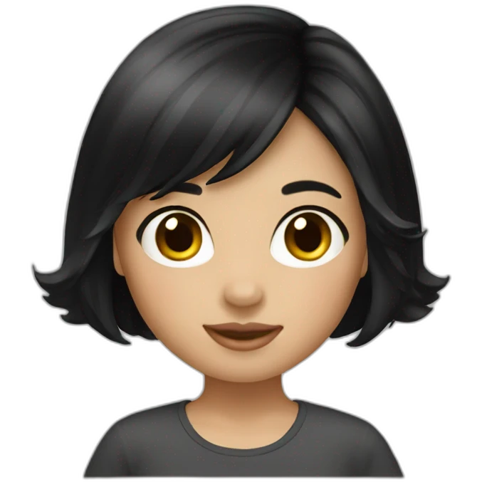 Vietnam girl short black haire emoji
