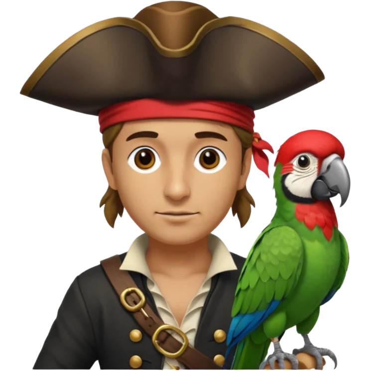 pirate and parrot emoji