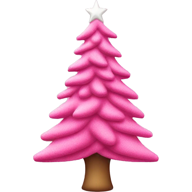 Pink chritmas tree emoji