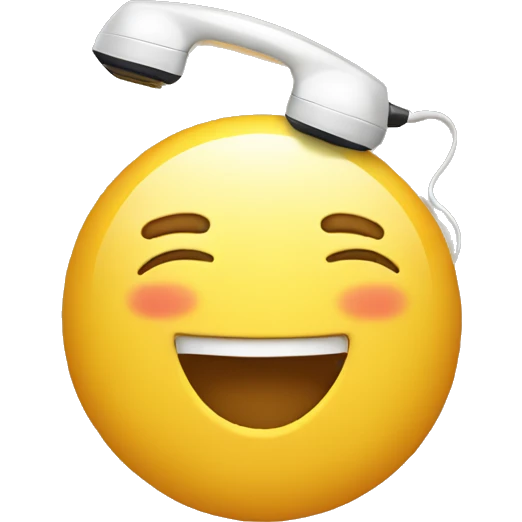 phone with the emotion of happiness emoji