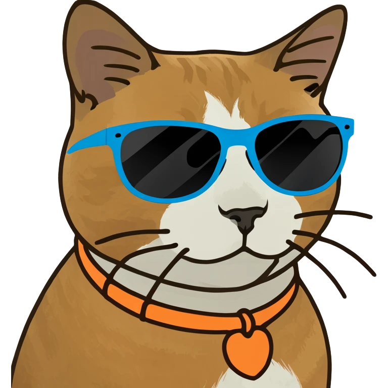 Cat with sunglasses emoji