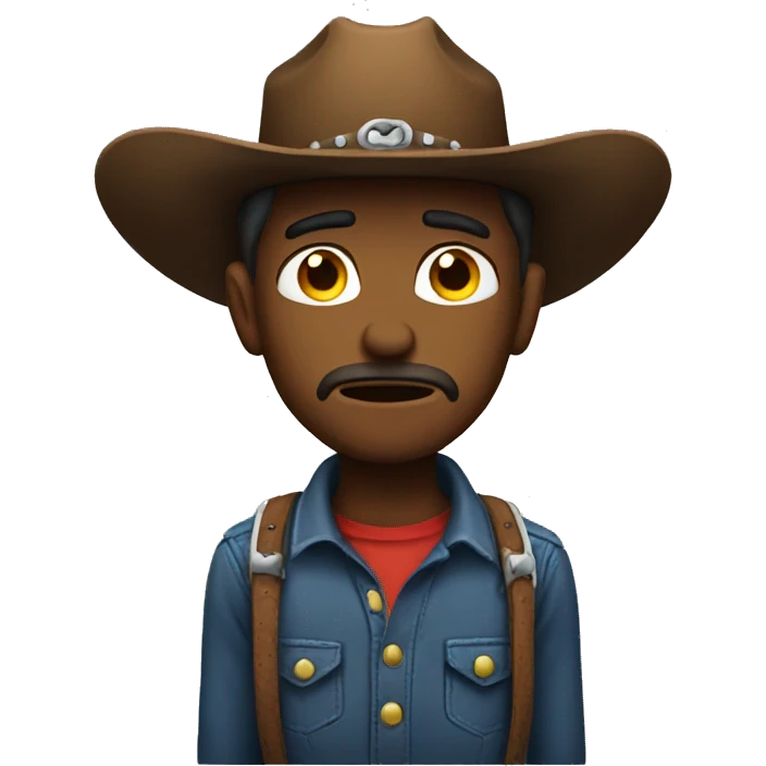 Sad cowboy emoji  emoji
