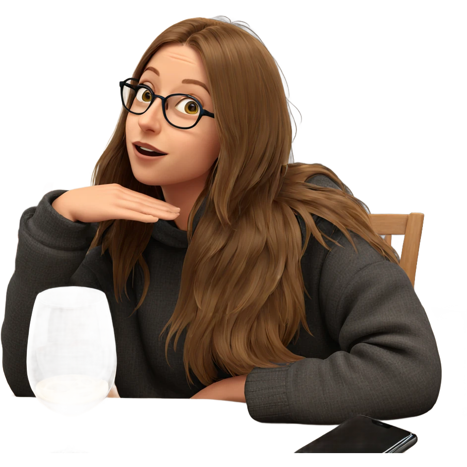 cozy indoor moment with drink emoji