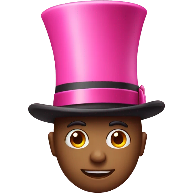 Pink person with a top hats  emoji