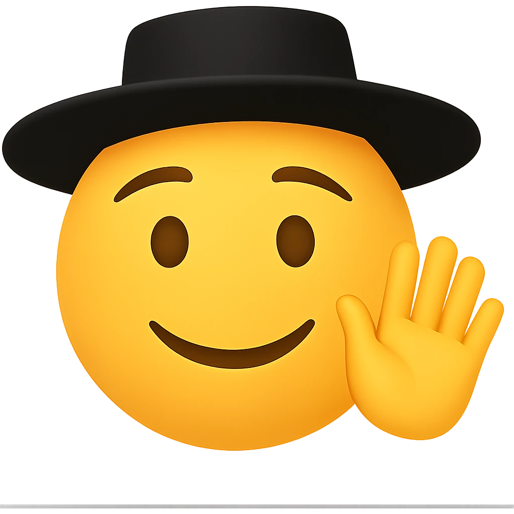 emoji qui fait au revoir avec un chapeau espagnol emoji
