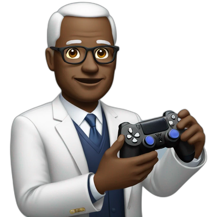 president holds playstation 5 in hands emoji