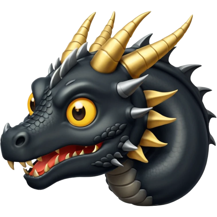 Dragón negro emoji
