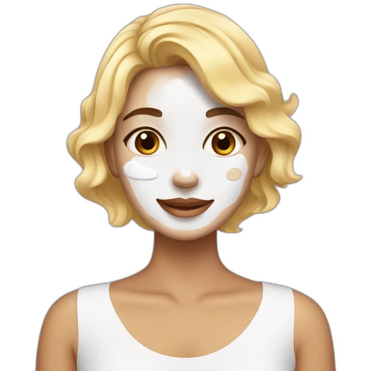 a girl doing her skincare emoji