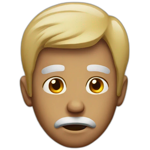 Confused man emoji