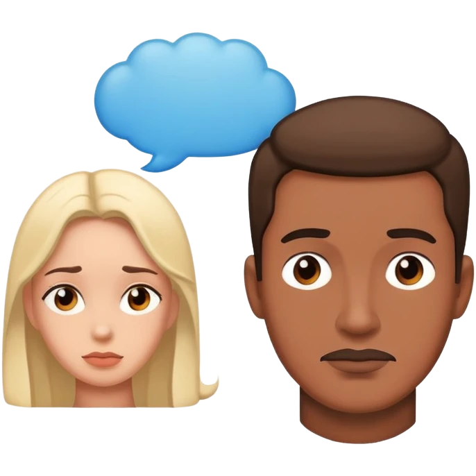 Guy with a though bubble of a woman emoji