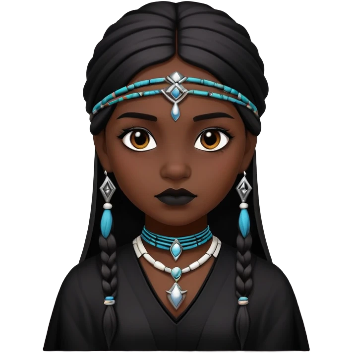 uma garota indigena gotica emoji
