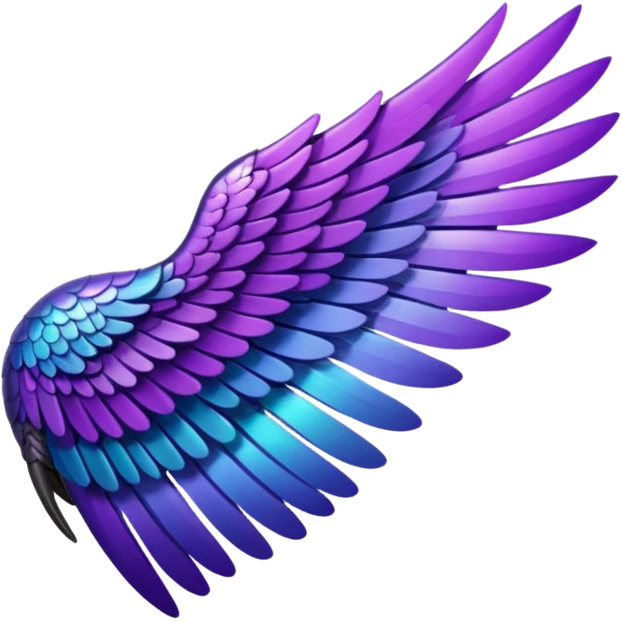 purple wing emoji