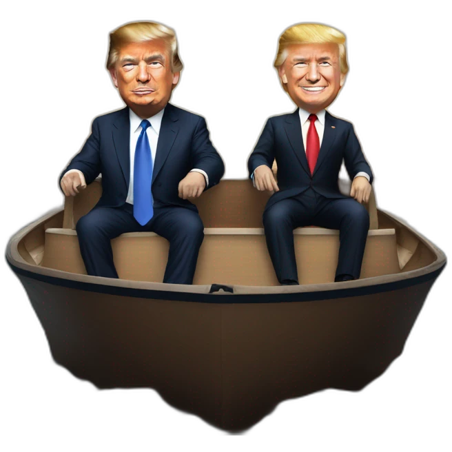 sarkozy and Donald Trump on a boat emoji
