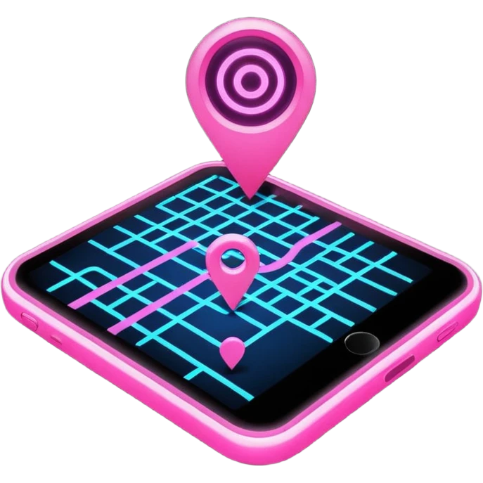 pink gps map lines emoji