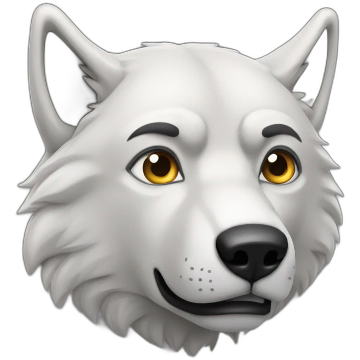 Un loup en colère emoji