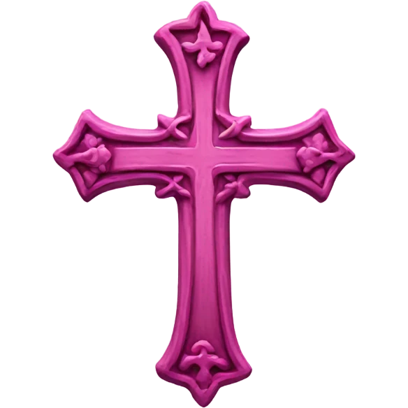 the cross in the Gothic style is pink emoji