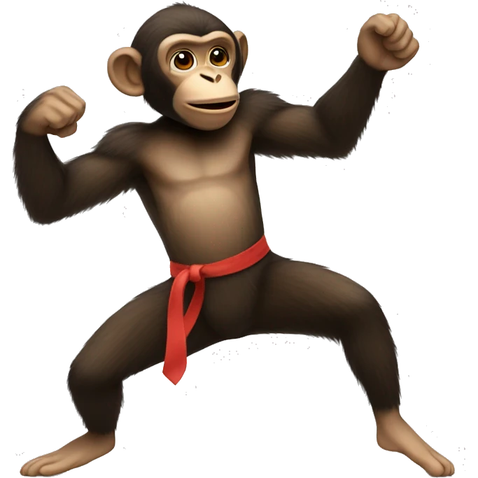 Monkey high kick emoji