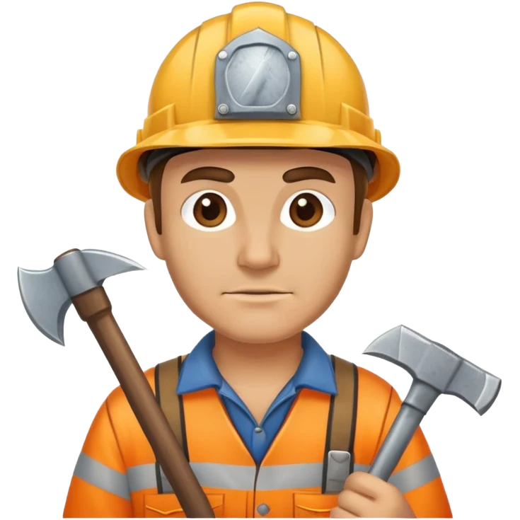 miner with helmet and pickaxe emoji
