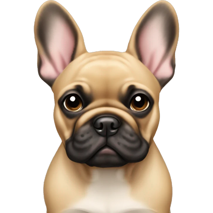 Black face Fawn beige colored French bulldog emoji