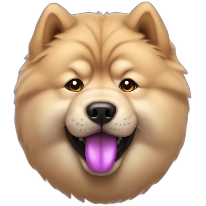 chow chow purple tongue emoji