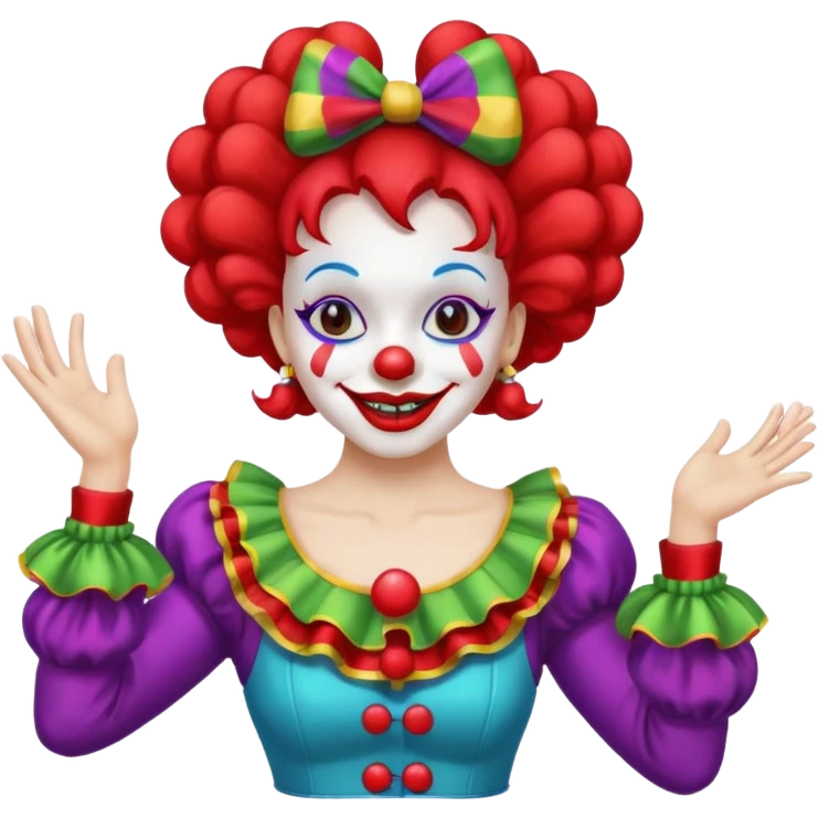dancing woman clown emoji