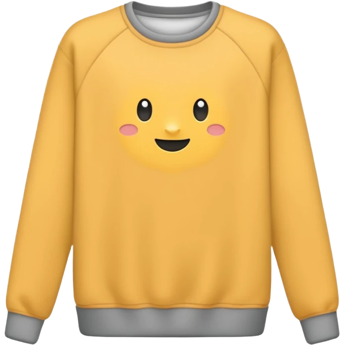 casual pullover top, medium thickness, minimal style emoji